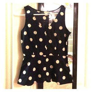Polka Dot Peplum Jcrew Tank